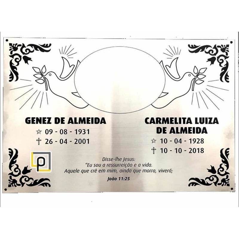Placa Jazigo, Póstuma, Cemitério Personalizados Do Vale