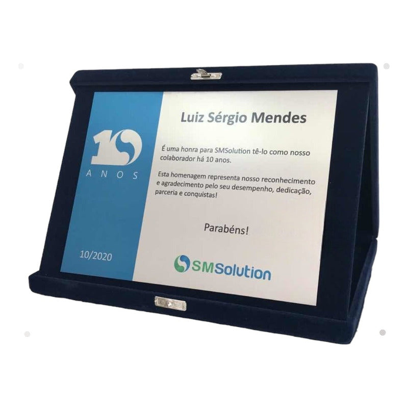 Placa De Homenagem Premiação