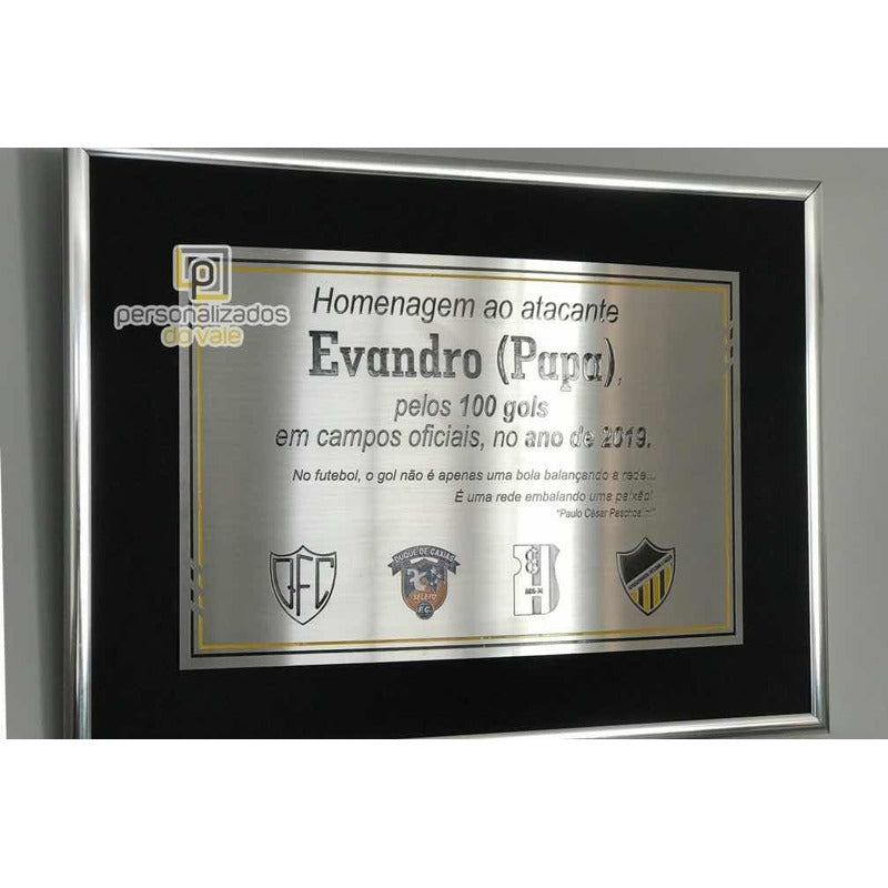 Certificado / Diploma Aço Inox / Baixo Relevo