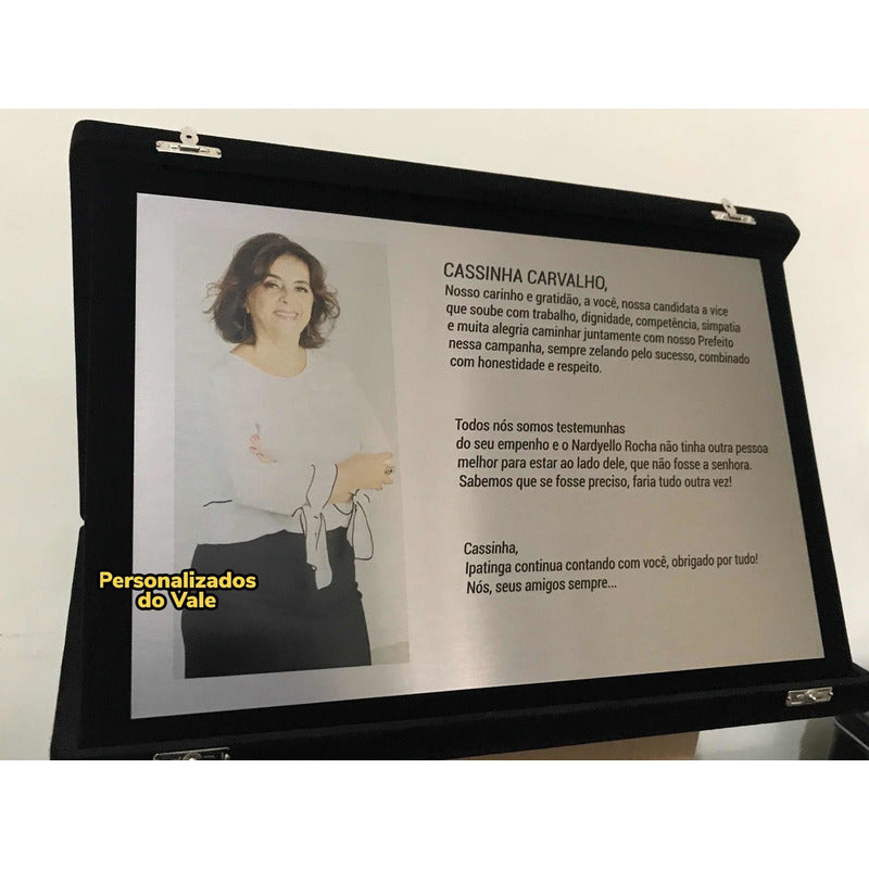 Placas De Homenagem 20x30 Com Estojo