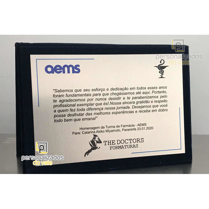 Placa De Homenagem / Engenheiro / Psicólogo / Advogado /