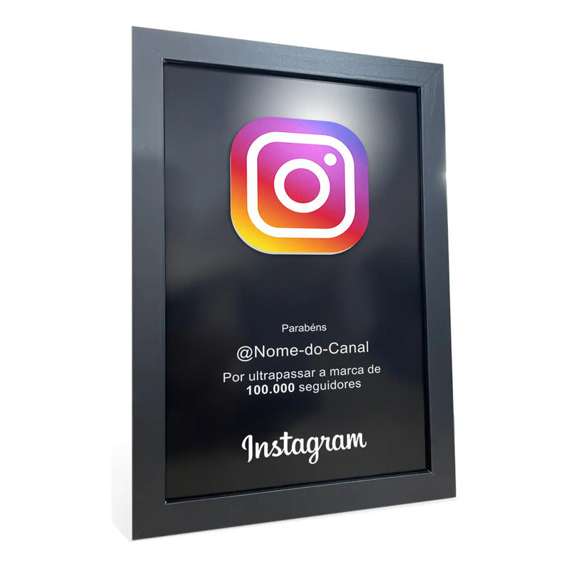 Quadro Decorativo Personalizado Instagram Seguidores