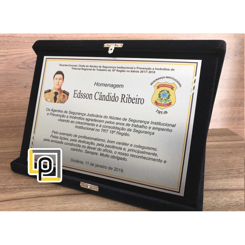 Placa De Homenagem Personalizada Do Seu Jeito