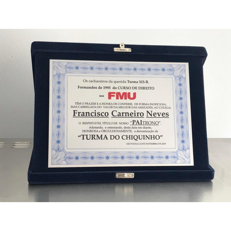 Placa De Homenagem Profissões, Pedagogia Gravada