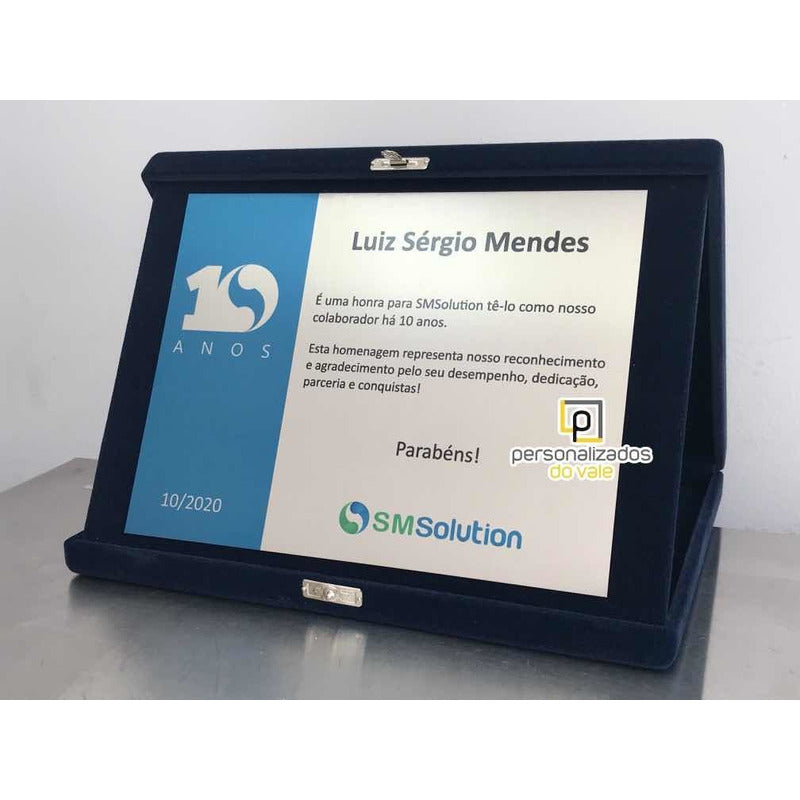 Placa De Homenagem Premiação