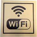 Placa Wifi - Aço Inox Dourada