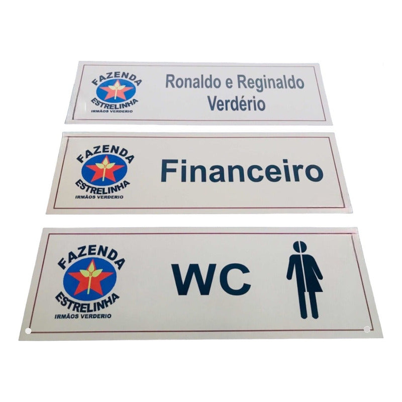 Placa Porta Aço Inox