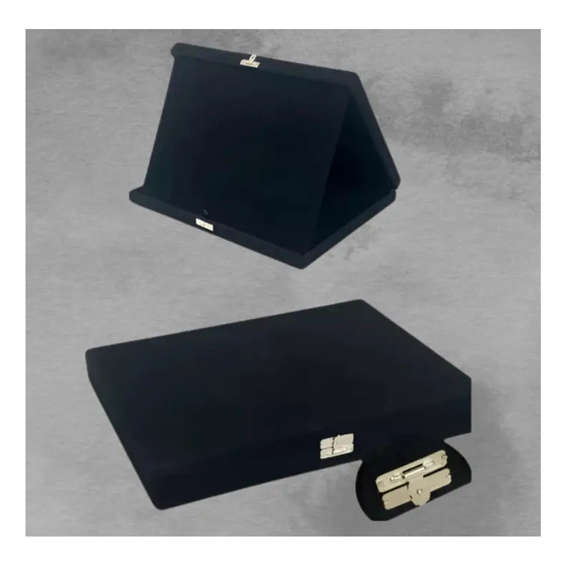 Estojo De Veludo P/placa De Homenagem 21x15 C Aba - Preto