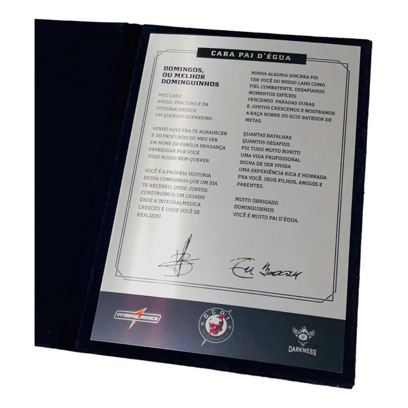 Placa 30x20 Com Capa De Veludo