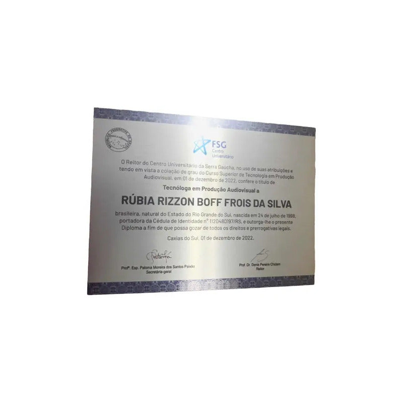 Placa Em Aço Inox 30x20