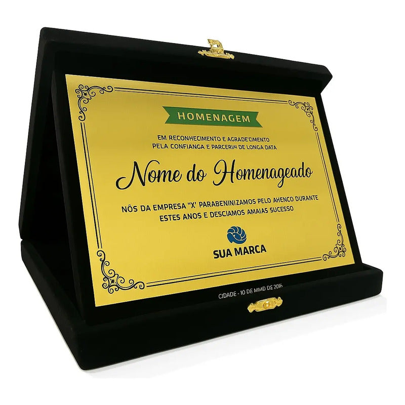 Placa De Homenagem Personalizada Do Seu Jeito