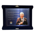Placa Homenagem/formatura Aço Inox Estojo De Veludo 20x15cm