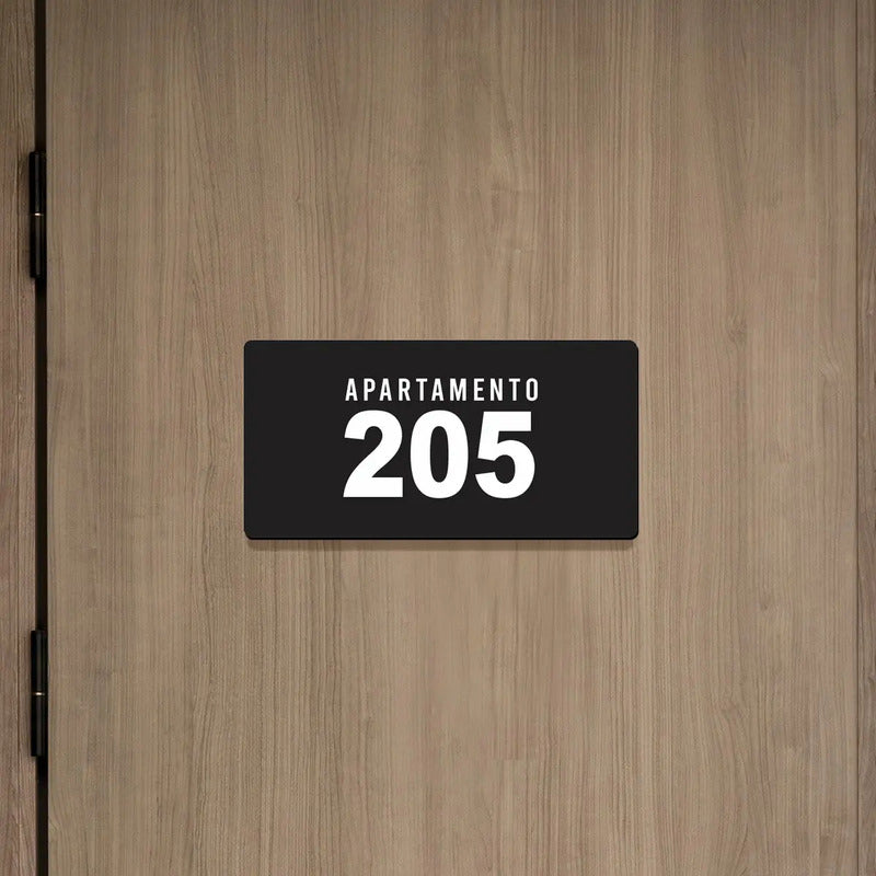 Placa Acrílico Personalizada Porta Quarto Hotel Pousada 4un
