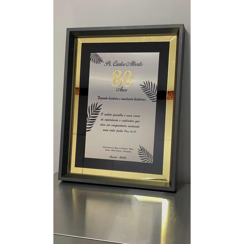 Placa De Homenagem Especial