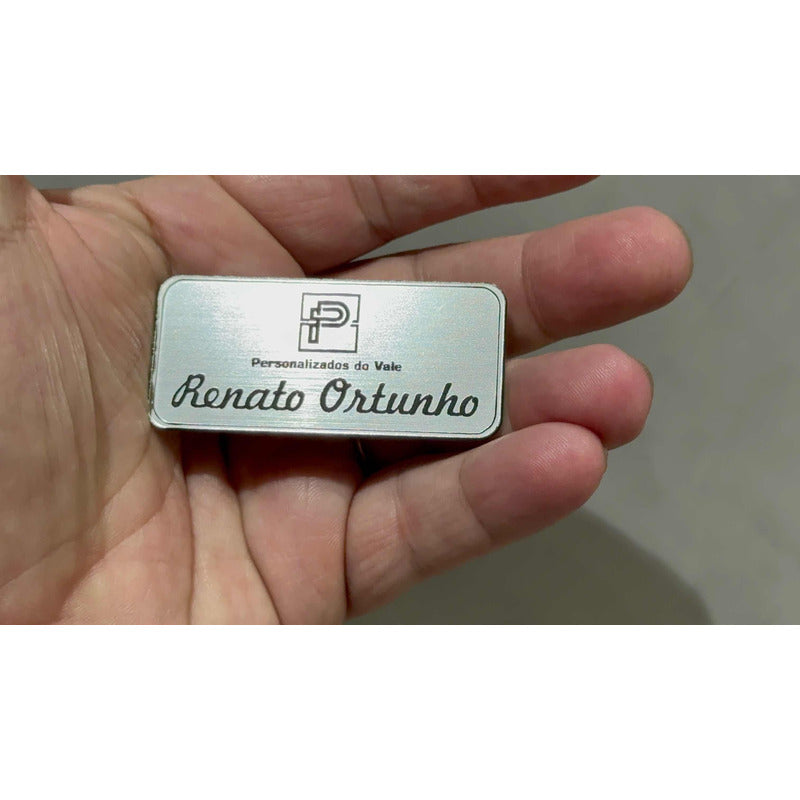 10 Botons Personalizados, Pins Prateado Personalizado