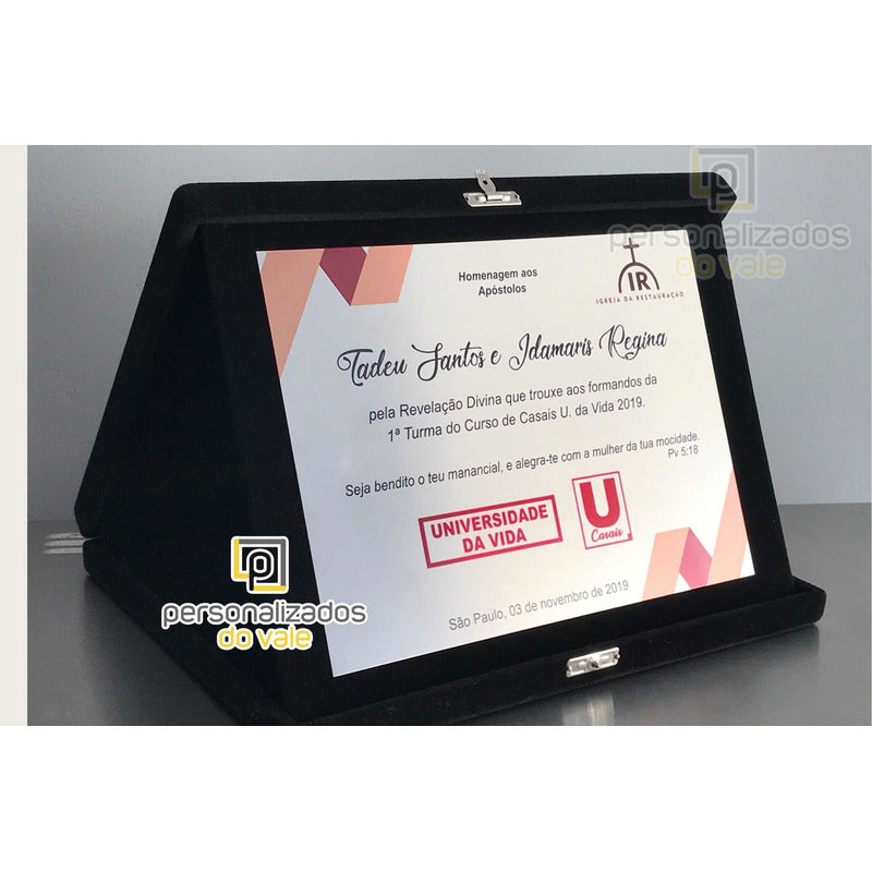 Placa De Homenagem / Formatura