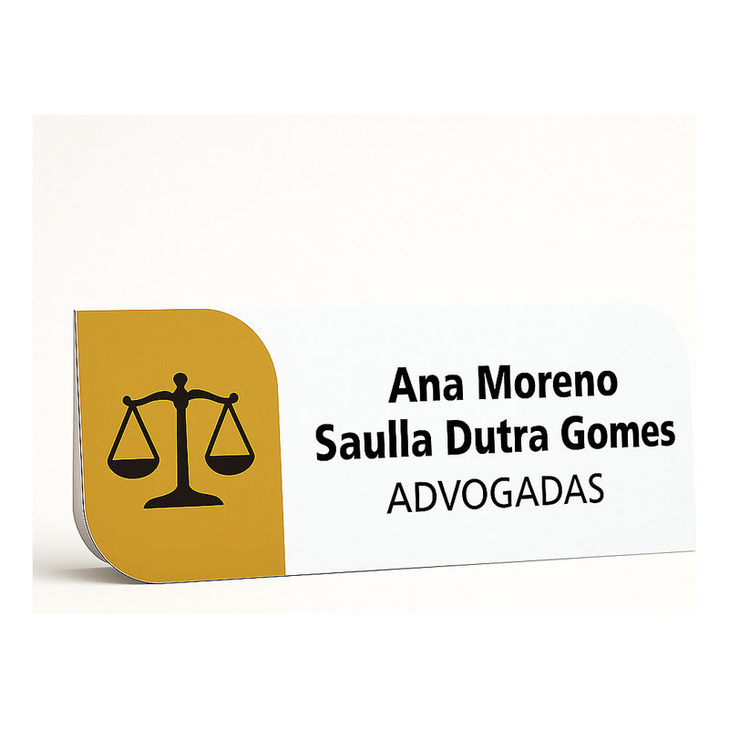 Placa Acrílico Personalizada Porta Consultório Escritório Advogada