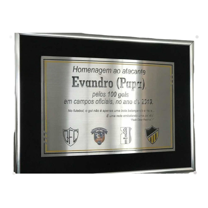 Certificado / Diploma Aço Inox / Baixo Relevo