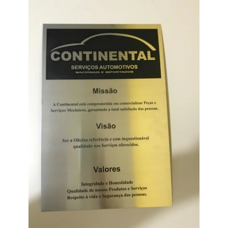 Placa Em Aço Inox