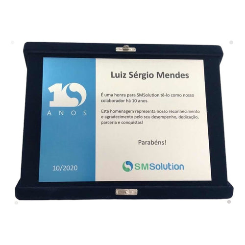 Placa Comemorativa Placa De Homenagem