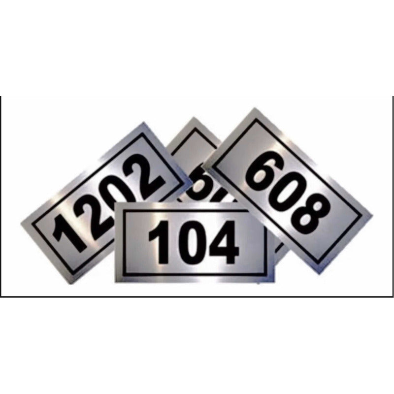 Número De Porta Em Inox, Apartamento Kit 10 Peças
