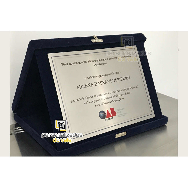 Placa De Homenagem Oab / Advogado