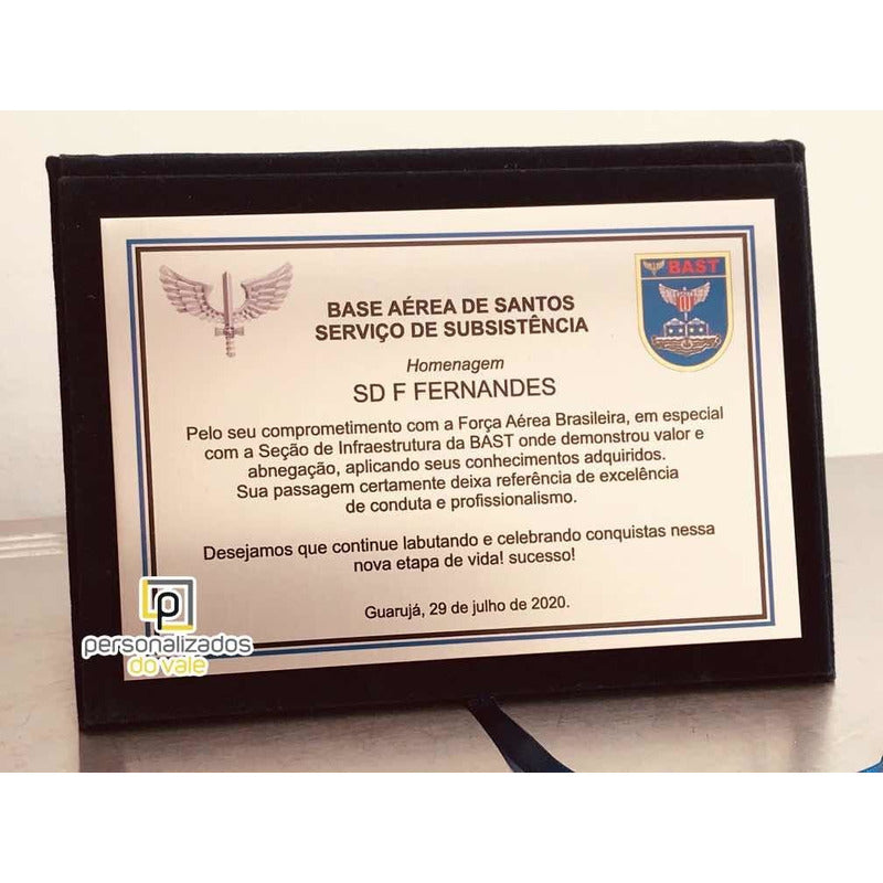 Placa De Homenagem Aeronáutica, Exército, Polícia