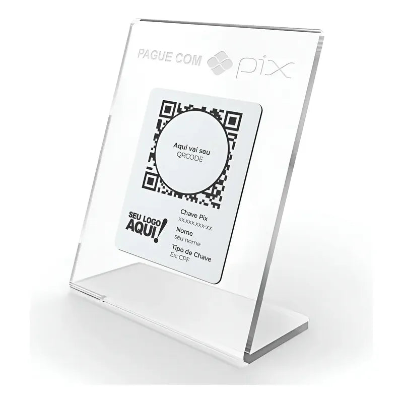 Placa Pix Para Pagamento Qrcode Em Acrílico