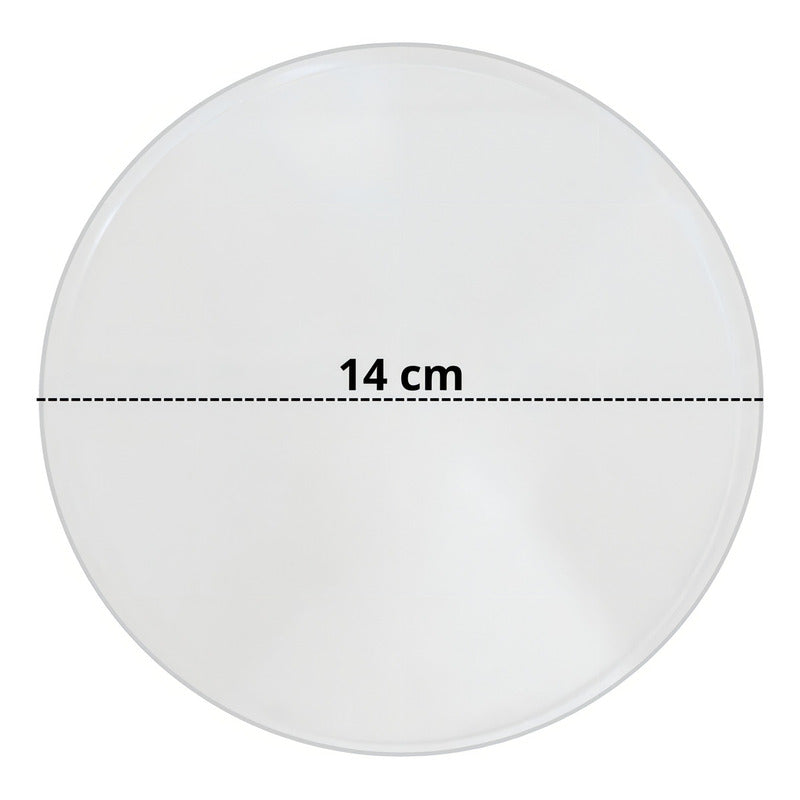Kit 10 Base Redonda Acrílico Transparente 14cm Para Biscuit