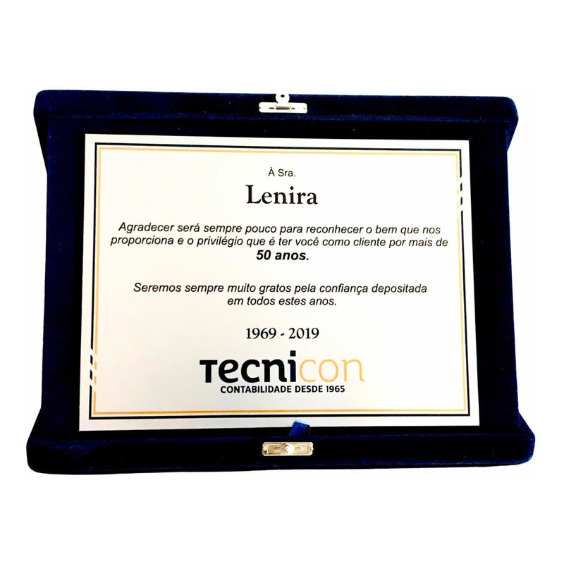 Placa De Homenagem Formatura 20x15
