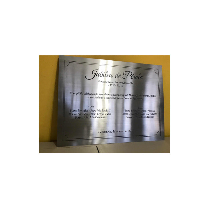 Placa De Inox 40x20