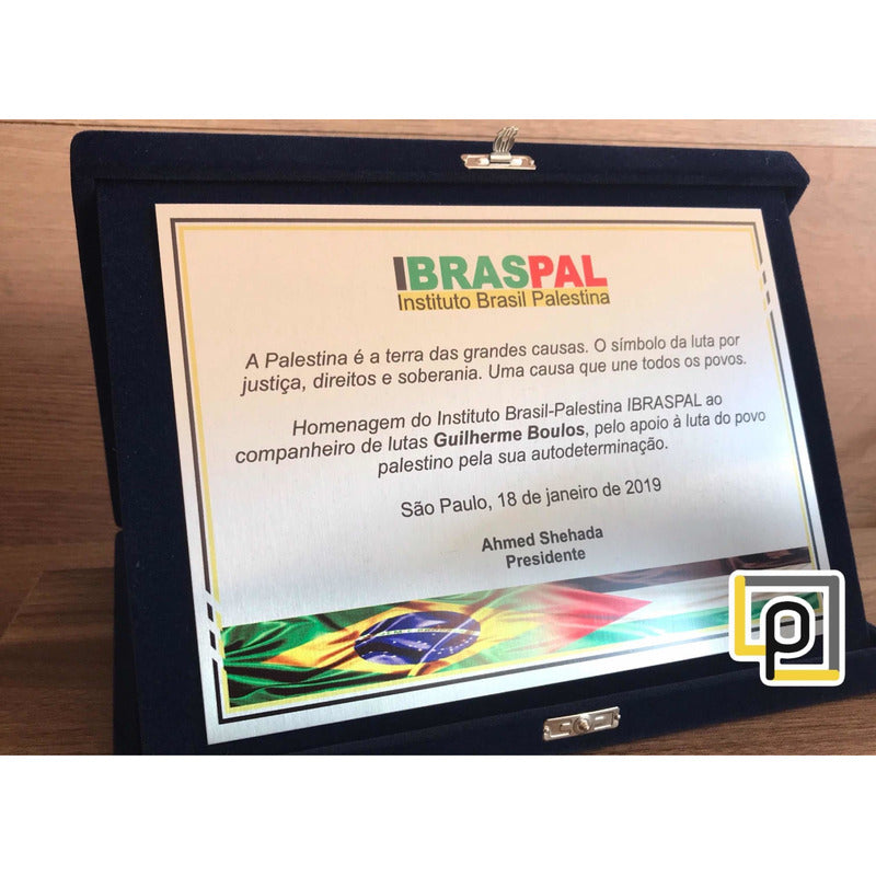 Placa Homenagem Formandos Homenagem