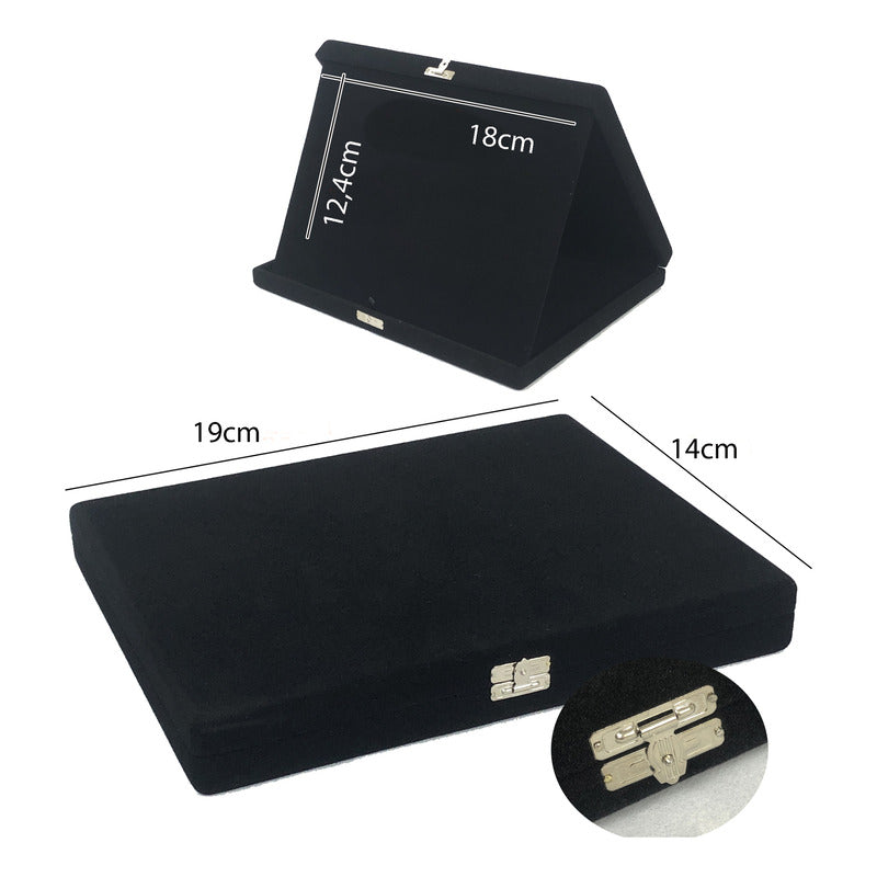 Kit 01 Estojo Veludo C/placa Lisa 10x15cm Homenagem