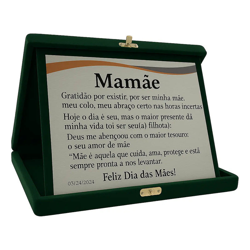 Placa De Homenagem Dia Das Mães