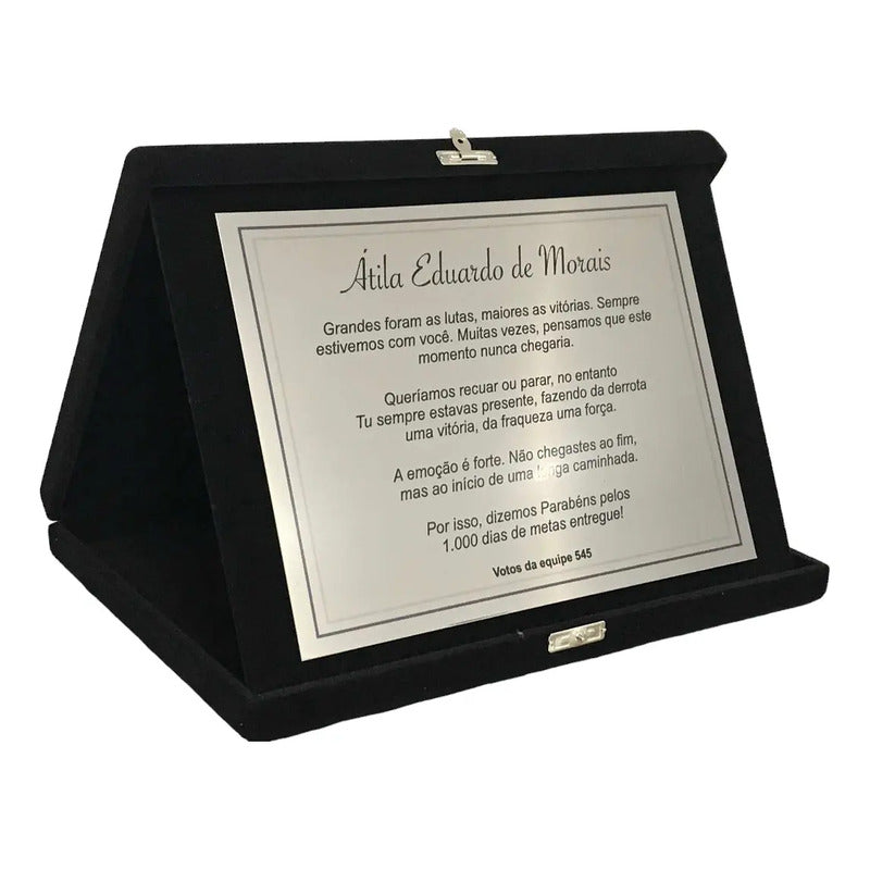 Placa De Homenagem Urgente