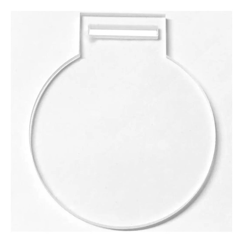 Medalha De Acrílico Redonda 2mm Lisa Kit 50 Un 6cm