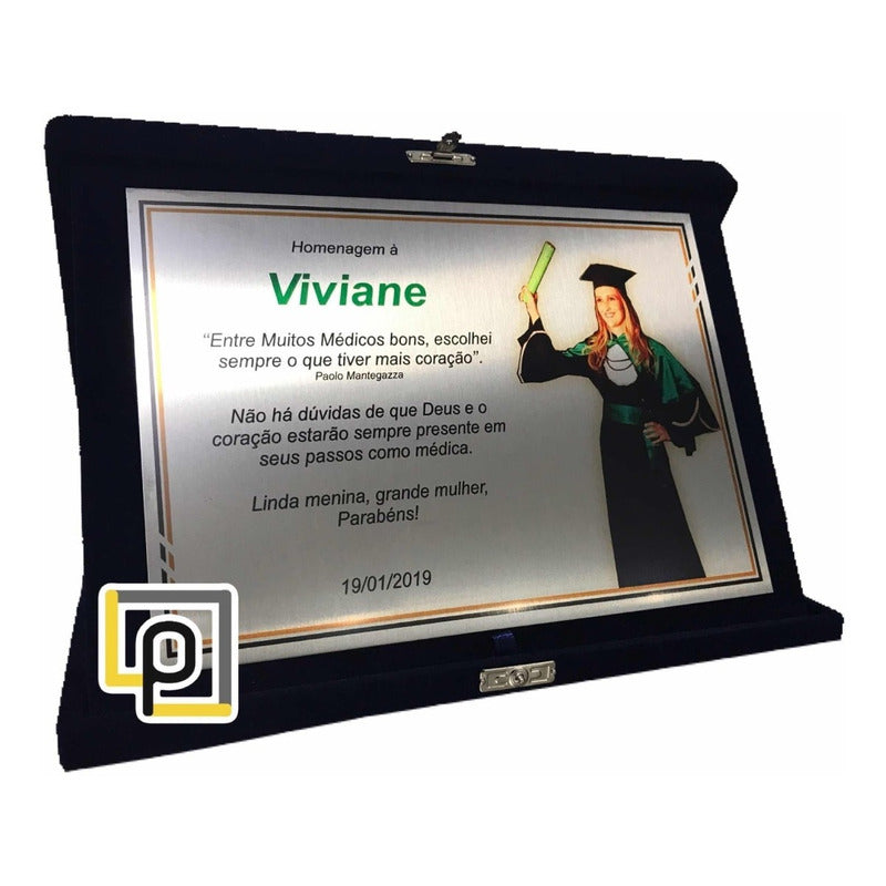 Placa De Homenagem Formatura