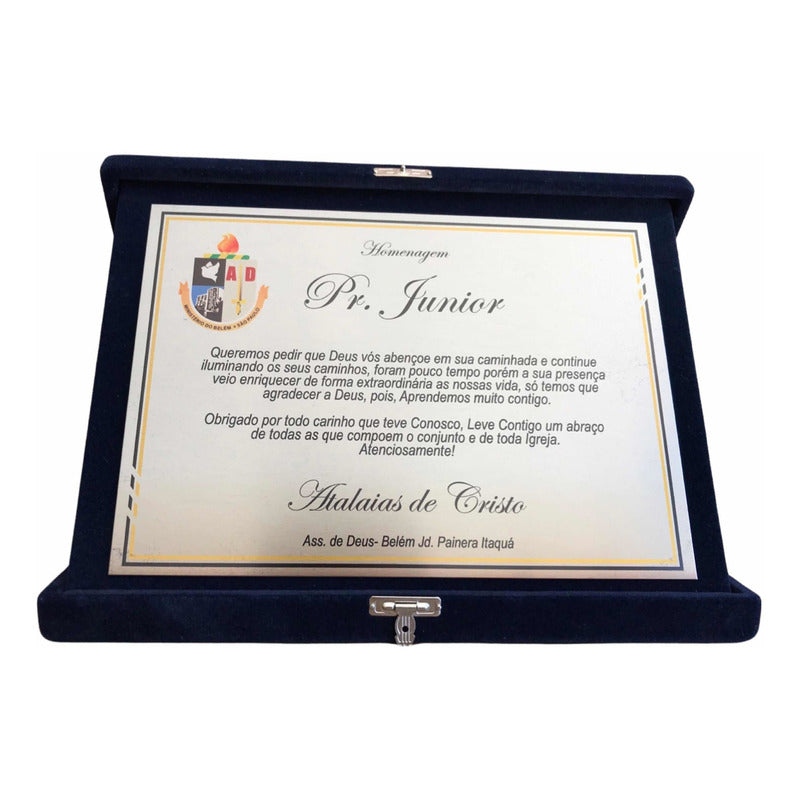 Placa Homenagem Personalizada