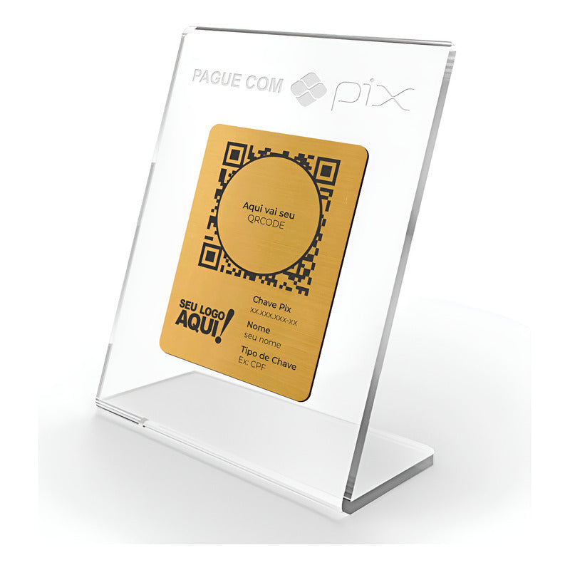 Placa Pix Para Pagamento Qrcode Em Acrílico