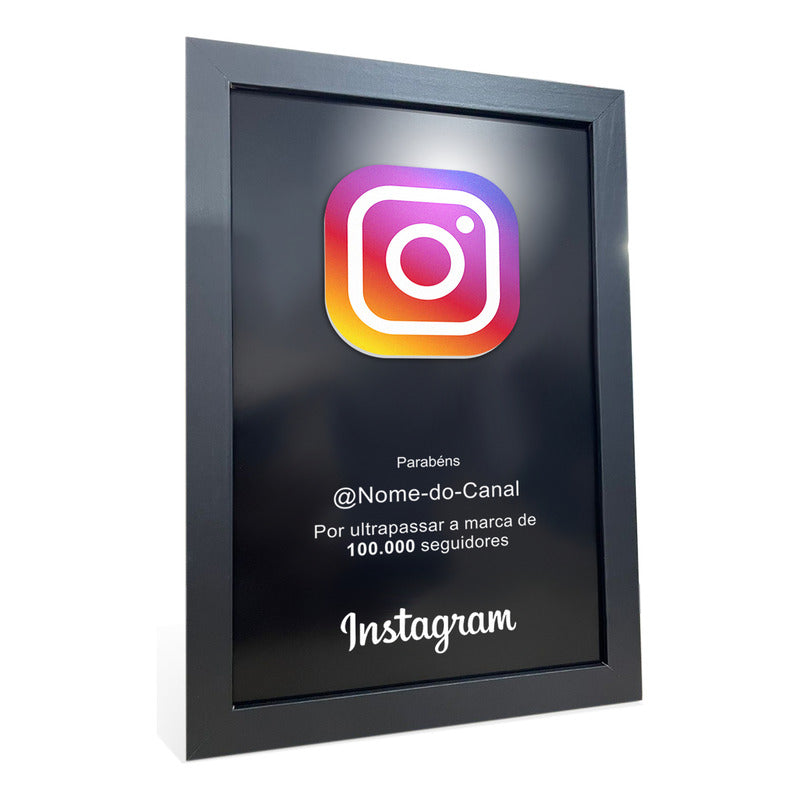 Placas Decorativas Personalizada Instagram Seguidores