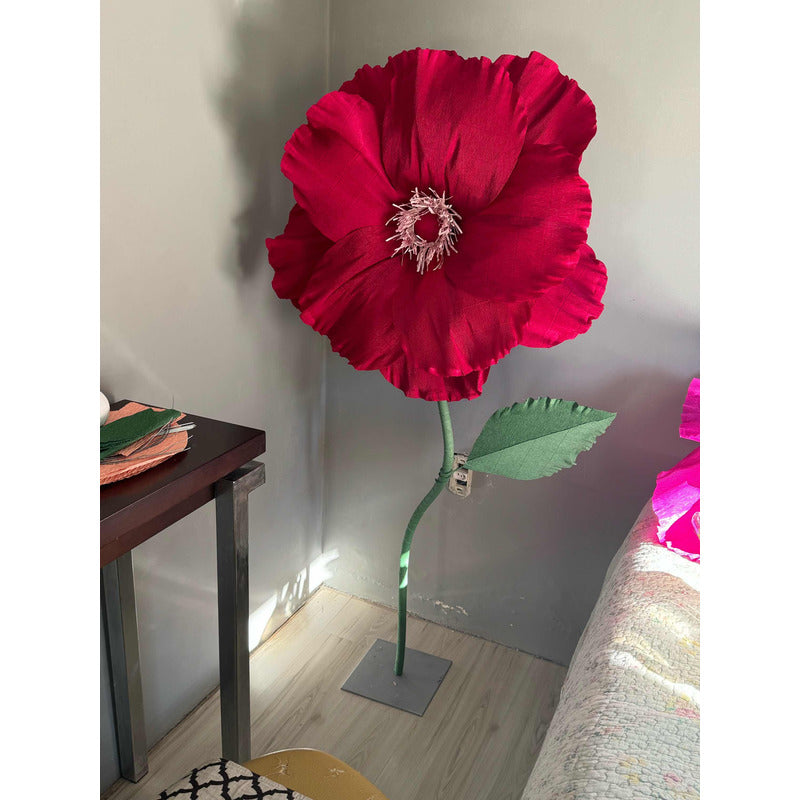 Flor Gigante Decorativa Vermelho