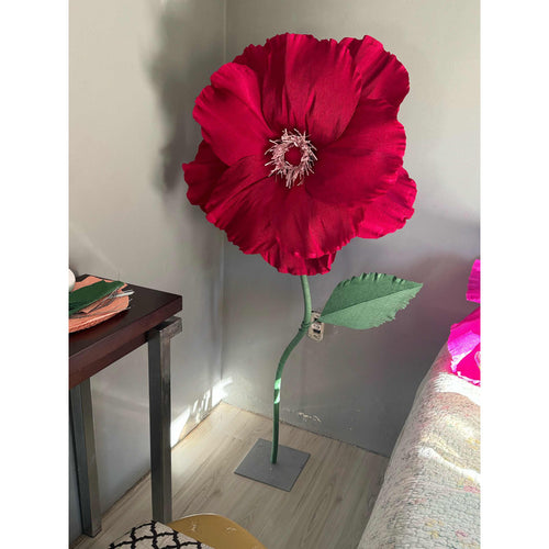 Flor Gigante Decorativa Vermelho