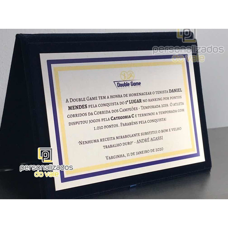 Placa Comemorativa Em Aço Inox