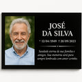 Placa Túmulo Jazigo Lápide Cemitério Acrílico 2 Nome Família