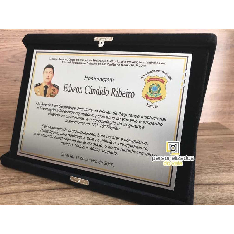 Placa De Homenagem Polícia