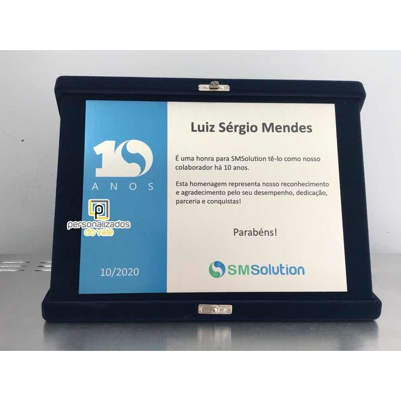 Placa De Homenagem Premiação