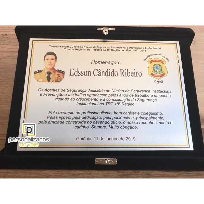 Placa De Homenagem Polícia
