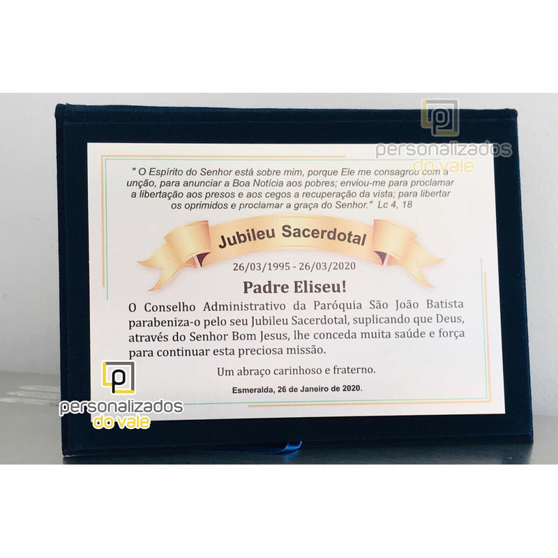 Placa De Homenagem Bodas