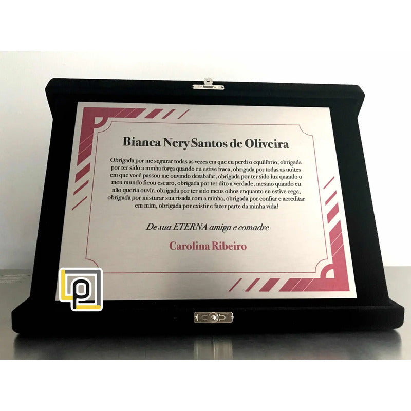 Placa De Homenagem Personalizados Do Vale