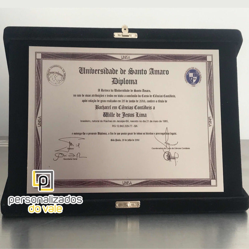 Placa De Homenagem - Certificado Placa De Homenagem